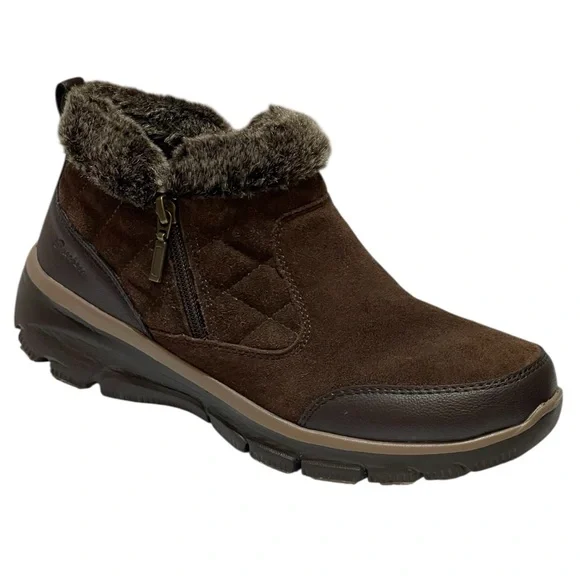 💥SALE💥SKECHERS BROWN RELAXED FIT GIRL CRUSH BROWN ANKLE BOOTIES NWOTS SZ 9 EUC - Picture 3 of 13